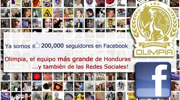 El 15 de marzo, el Olimpia alcanzó los 200 mil seguidores en Facebook