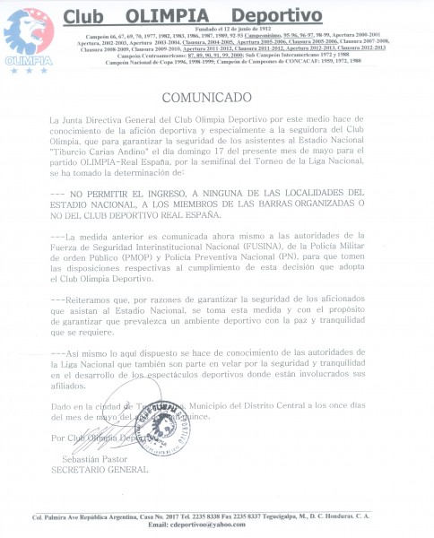 COMUNICADO DE PRENSA VS. ESPAÑA 17 MAY 001