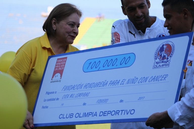 Olimpia dona L.100 mil a la Fundación Hondureña para el Niño con Cáncer